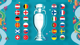 euro2020（ユーロ2020）のロゴと出場24ヶ国の国旗
